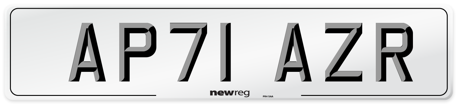 AP71 AZR Number Plate from New Reg